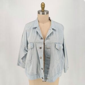 H&M Denim Jean Jacket Blue 12 90s y2k retro hipster streetwear western cowgirl